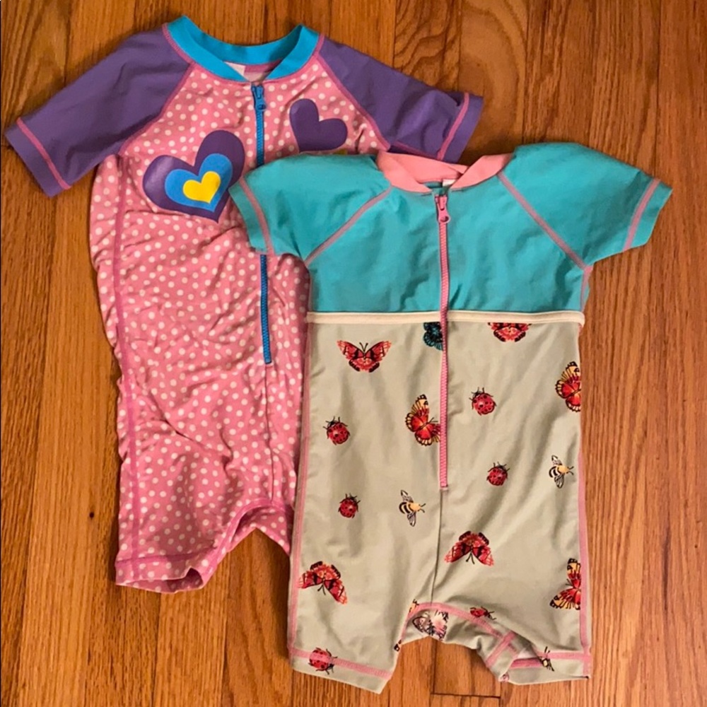 Bundle: 2 Hanna Andersson girls rash guard. 80